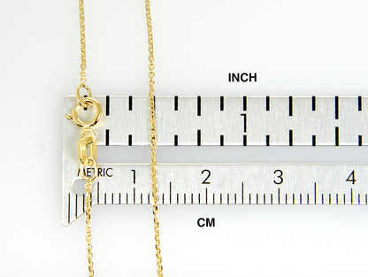 14k yellow gold 0.80mm diamond cut cable layering bracelet anklet choker necklace pendant chain
