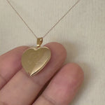 Load and play video in Gallery viewer, 14k Yellow Gold Heart Locket Pendant Charm
