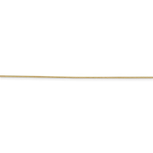 14k yellow gold 0.7mm box bracelet anklet choker necklace pendant chain