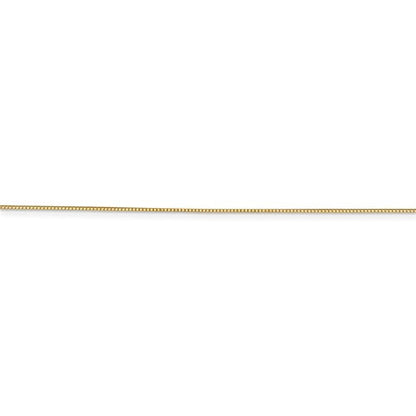 14k yellow gold 0.7mm box bracelet anklet choker necklace pendant chain