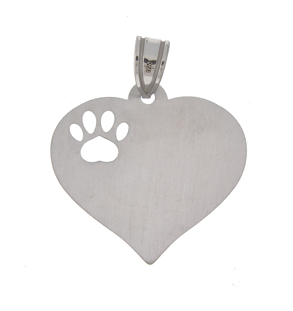 14k 10k yellow rose white gold or sterling silver paw print cut out personalized pendant charm