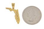 Ladda upp bild till gallerivisning, 14K Gold or Sterling Silver Florida FL State Map Pendant Charm Personalized Monogram
