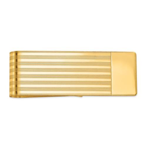 14k Solid Yellow Gold Money Clip Personalized Engraved Monogram