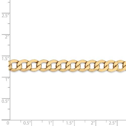 14k yellow gold 7mm curb link bracelet anklet choker necklace pendant chain