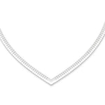 Lade das Bild in den Galerie-Viewer, Sterling Silver 4mm Omega Cubetto V Shaped Necklace Chain Lobster Clasp
