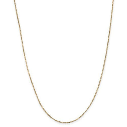 14k yellow gold 1.25mm flat figaro bracelet anklet choker necklace pendant chain