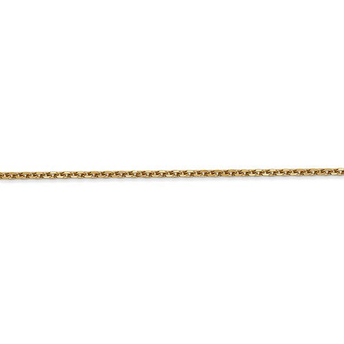 14k yellow gold 1.65mm diamond cut cable bracelet anklet choker necklace pendant chain
