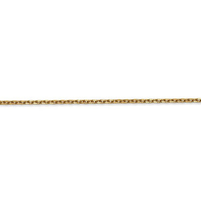 14k yellow gold 1.65mm diamond cut cable bracelet anklet choker necklace pendant chain