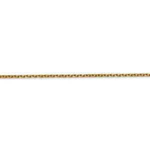 14K Yellow Gold 1.65mm Diamond Cut Cable Bracelet Anklet Choker Necklace Pendant Chain