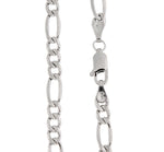 將圖片載入圖庫檢視器 14K White Gold 4.4mm Lightweight Figaro Bracelet Anklet Choker Necklace Pendant Chain
