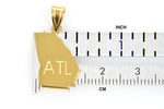 Lataa kuva Galleria-katseluun, 14K Gold or Sterling Silver Georgia GA State Map Pendant Charm Personalized Monogram
