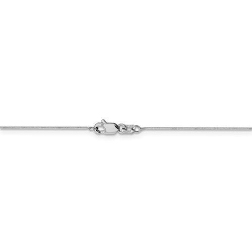 14k white gold 0.7mm octagonal snake bracelet anklet choker necklace pendant chain