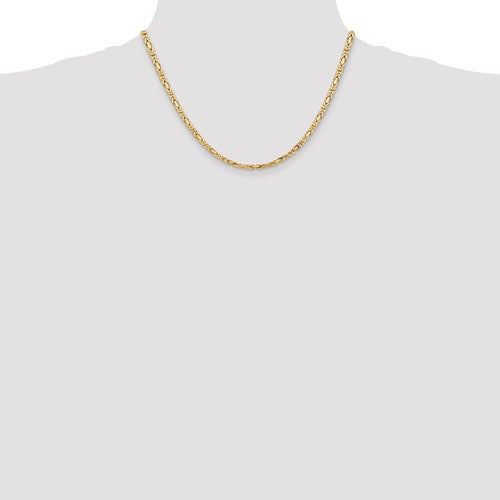 14k solid yellow gold 3.25mm byzantine bracelet anklet necklace choker pendant chain