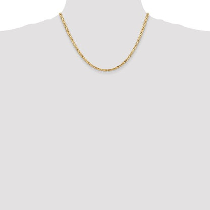 14k solid yellow gold 3.25mm byzantine bracelet anklet necklace choker pendant chain