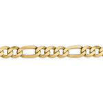 画像をギャラリービューアに読み込む, 14K Yellow Gold 10mm Flat Figaro Bracelet Anklet Choker Necklace Pendant Chain
