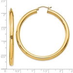 Load image into Gallery viewer, 14k Yellow Gold Large Lightweight Classic Round Hoop Earrings 50mmx4mm
