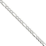 Lataa kuva Galleria-katseluun, 14K White Gold 4.4mm Lightweight Figaro Bracelet Anklet Choker Necklace Pendant Chain
