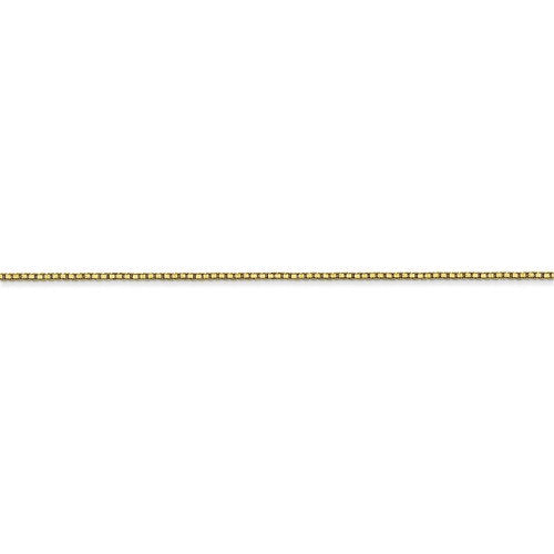 10k yellow gold 0.90mm box bracelet anklet choker necklace pendant chain
