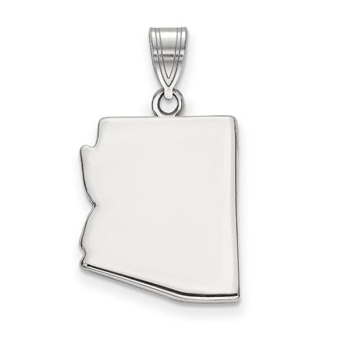 14k gold or sterling silver arizona az state pendant charm personalized monogram