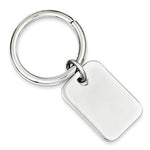 Load image into Gallery viewer, Engravable Sterling Silver Rectangle Key Holder Ring Keychain Personalized Engraved Monogram
