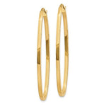 Load image into Gallery viewer, 14k Yellow Gold Classic Large Oval Hoop Earrings 50mm x 21mm x 2mm
