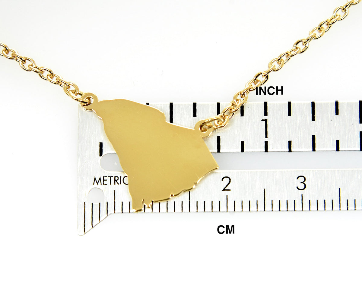14k gold or sterling silver south carolina sc state name necklace personalized monogram
