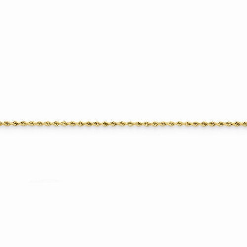 14k yellow gold 1.50mm diamond cut rope bracelet anklet choker necklace pendant chain