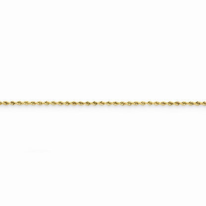14k yellow gold 1.50mm diamond cut rope bracelet anklet choker necklace pendant chain