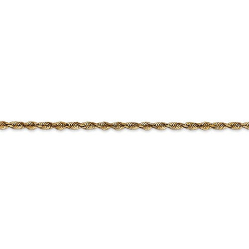 14k Yellow Gold 2.5mm Diamond Cut Rope Bracelet Anklet Choker Necklace Pendant Chain