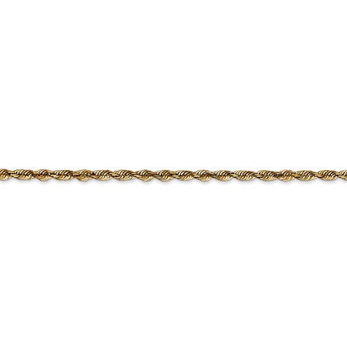 14k yellow gold 2.5mm diamond cut rope bracelet anklet choker necklace pendant chain