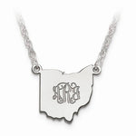 Load image into Gallery viewer, 14K Gold or Sterling Silver Colorado CO State Necklace Personalized Monogram
