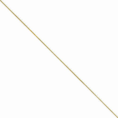 14k Yellow Gold 0.5mm Box Bracelet Anklet Choker Necklace Pendant Chain