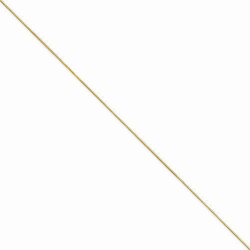 14k yellow gold 0.5mm box bracelet anklet choker necklace pendant chain