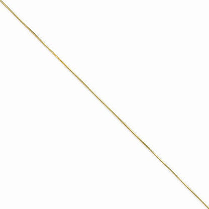 14k yellow gold 0.5mm box bracelet anklet choker necklace pendant chain