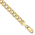 Kép betöltése a galériamegjelenítőbe: 14K Yellow Gold 7mm Curb Link Bracelet Anklet Choker Necklace Pendant Chain
