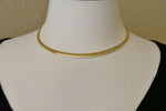 Φόρτωση εικόνας στο εργαλείο προβολής Συλλογής, Sterling Silver Gold Plated Reversible 3mm to 6mm Graduated Tapered Omega Cubetto Choker Necklace Pendant Chain

