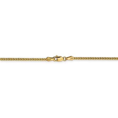 14K Yellow Gold 1.4mm Franco Bracelet Anklet Choker Necklace Pendant Chain
