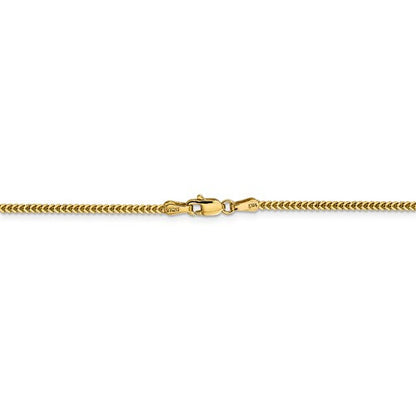 14k yellow gold 1.4mm franco bracelet anklet choker necklace pendant chain