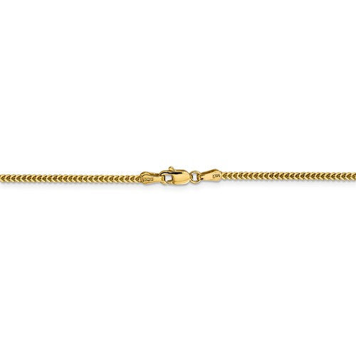 14k yellow gold 1.4mm franco bracelet anklet choker necklace pendant chain