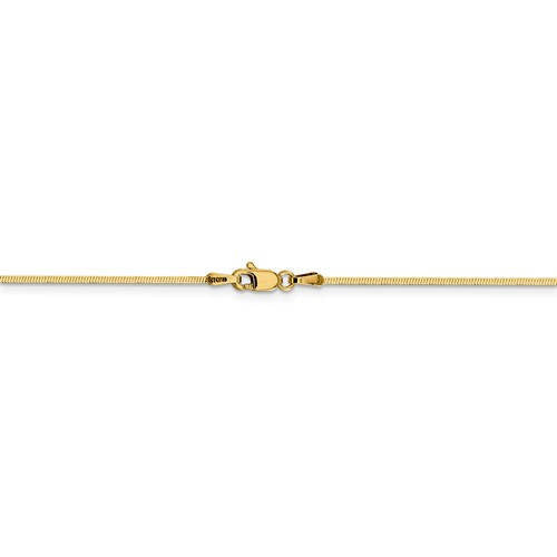 14k yellow gold 1.4mm octagonal snake bracelet anklet necklace choker pendant chain