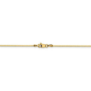 14K Yellow Gold 1.4mm Octagonal Snake Bracelet Anklet Necklace Choker Pendant Chain