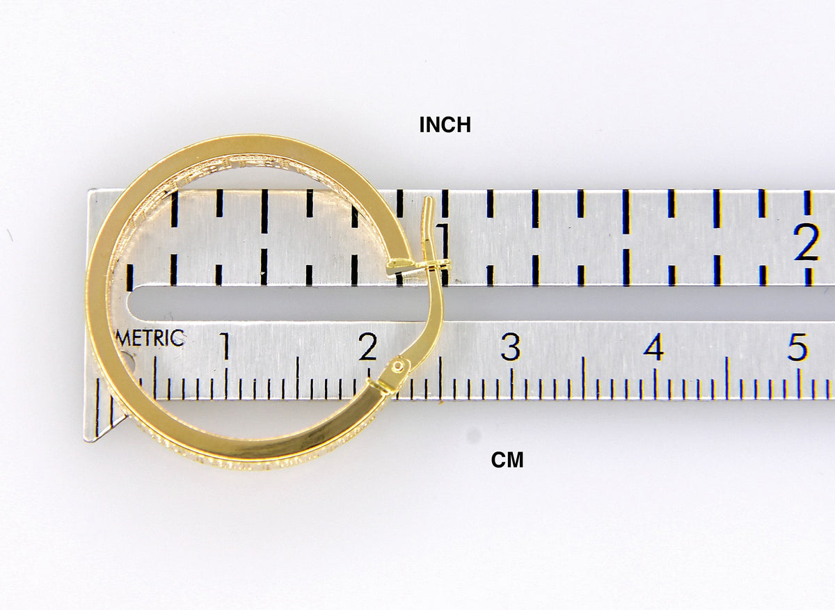 14k yellow gold greek key square tube round hoop earrings