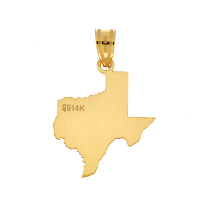 14k gold or sterling silver texas tx state map pendant charm personalized monogram