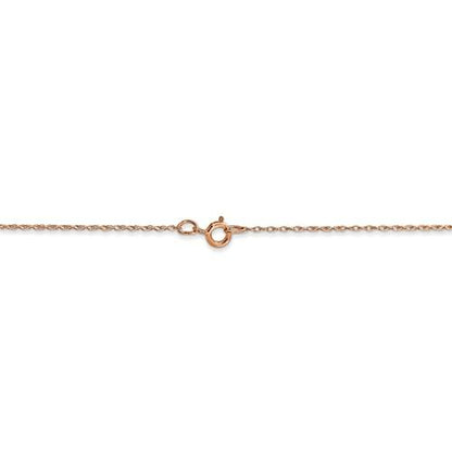 14k rose gold 0.50mm thin cable rope choker necklace pendant chain
