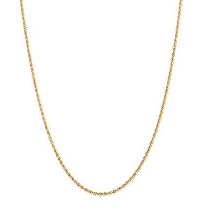 14k yellow gold 2mm diamond cut quadruple rope bracelet anklet necklace chain
