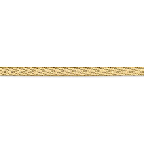 14k yellow gold 4mm silky herringbone bracelet anklet choker necklace pendant chain