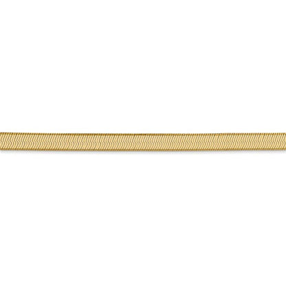 14k yellow gold 4mm silky herringbone bracelet anklet choker necklace pendant chain