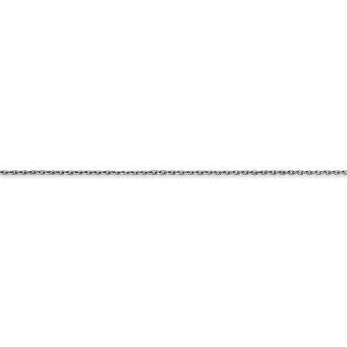 14k white  gold 0.8mm diamond cut cable bracelet anklet choker necklace pendant chain