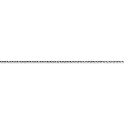 14k white  gold 0.8mm diamond cut cable bracelet anklet choker necklace pendant chain