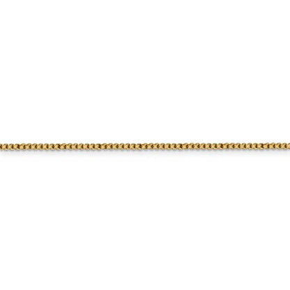14k yellow gold 1.5mm round box bracelet anklet choker necklace pendant chain lobster clasp
